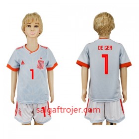 Spanien Fodboldtrøjer De Gea 1 Børn Udebanesæt VM 2018